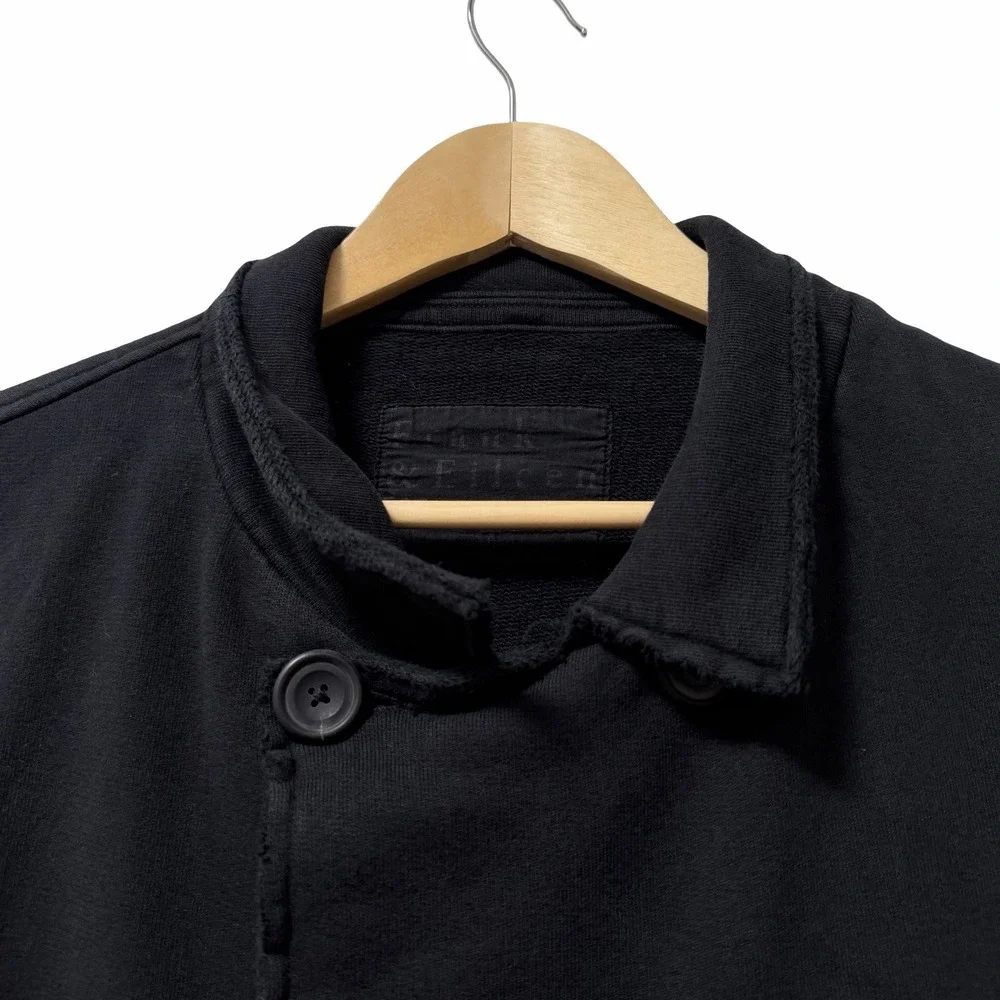 Frank & Eileen Womens Belfast Triple Fleece Peacoat Size M Black Double Breasted